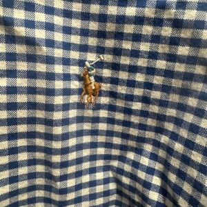 Ralph Lauren Blue and White Checkered Shirt